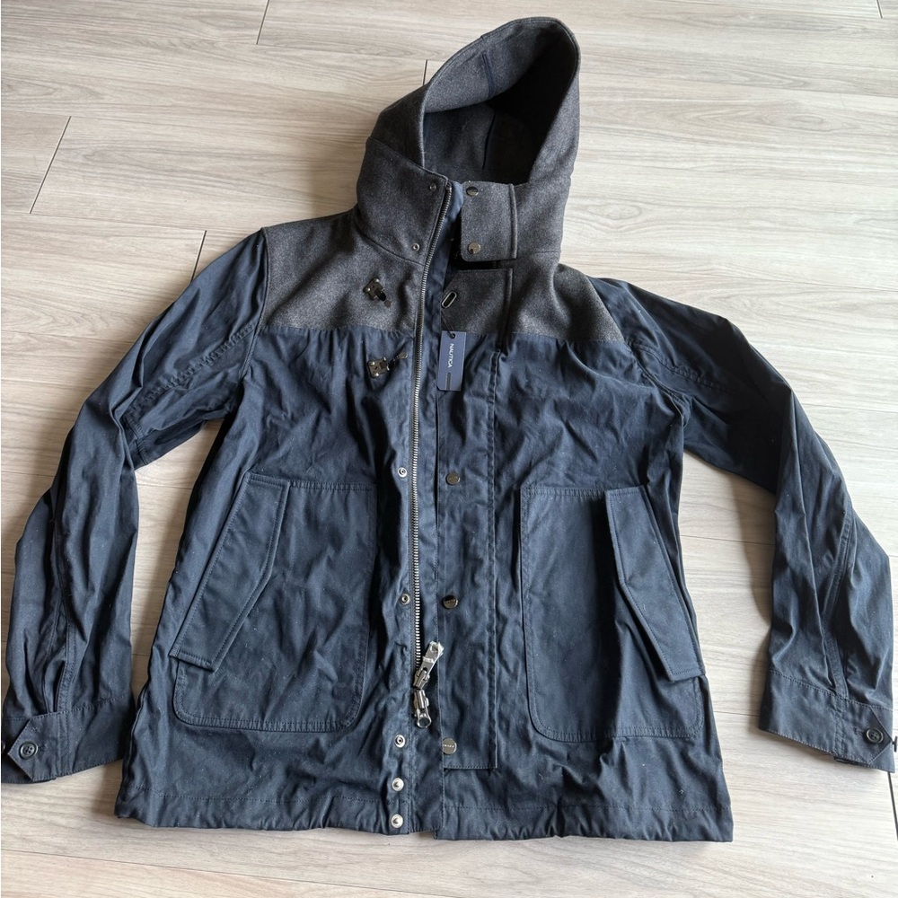 NWT Nautica Navy Blue Hooded Jacket